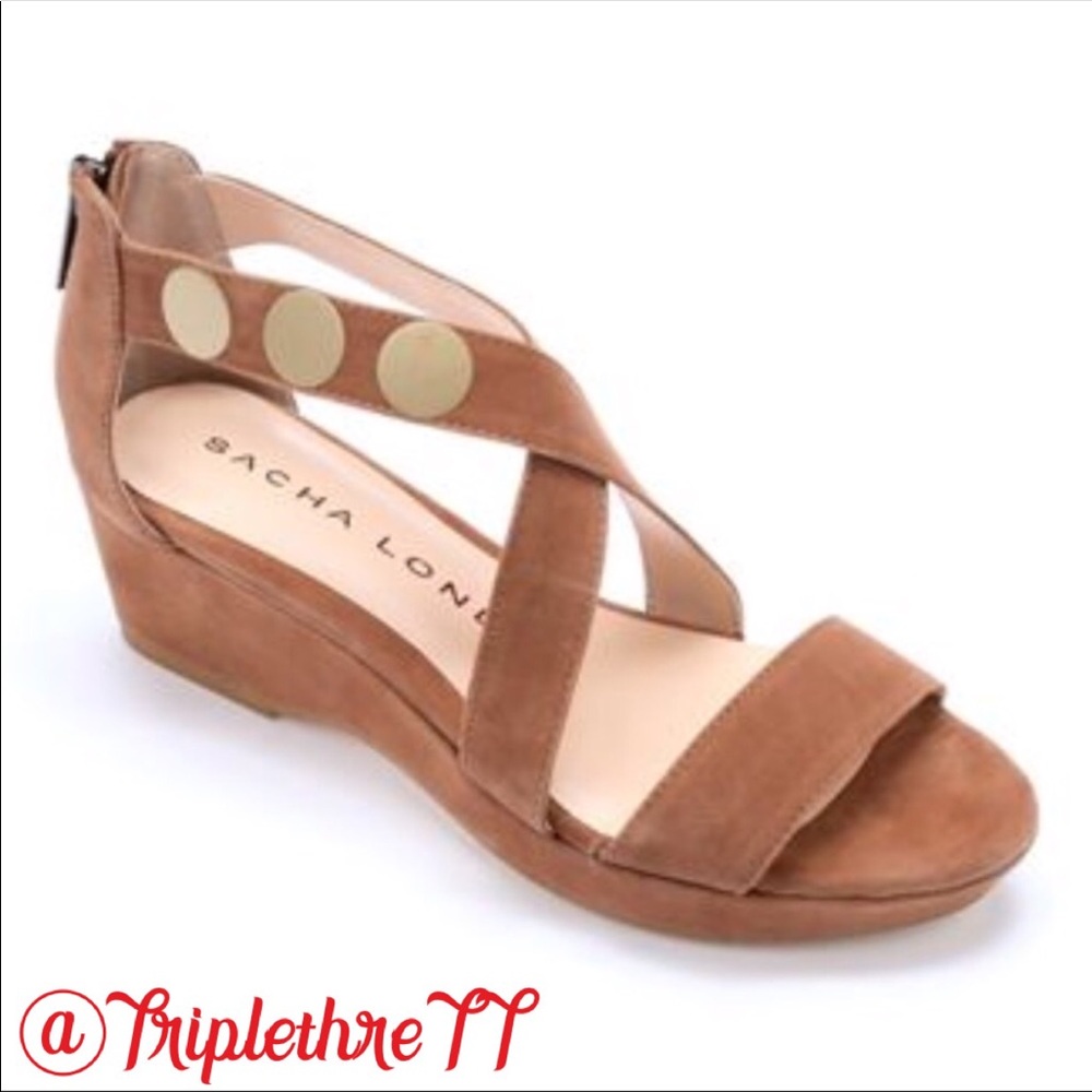 Sacha London Carmel Suede Low Wedges❤️